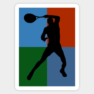 Tennis Grand Slam Courts Forehand Sticker